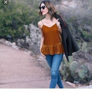 Jcrew velvet top